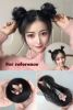 1 Pair Straight Hair Double Ponytail Hairpieces Hair Thick Scratch Extensions, Brown
