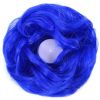 Royal Blue Scrunchy Updo Wavy Hair Bun Elastic Synthetic Hairpiece Wig Curly Hair Extension Scrunchies