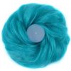 Peacock Green Scrunchy Updo Wavy Hair Bun Elastic Synthetic Hairpiece Wig Curly Hair Extension Scrunchies