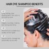 EELHOE Hair Dye Shampoo, Hair Dye Shampoo Herbal Extract Maintenance Lasting Color Healthy Hair Dye