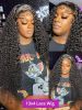 30 40 Inch Deep Wave Wig Transparent 13x4 13x6 HD Lace Front Hd Wig 360 Lace Frontal Curly Brazilian Human Hair Wigs For Women